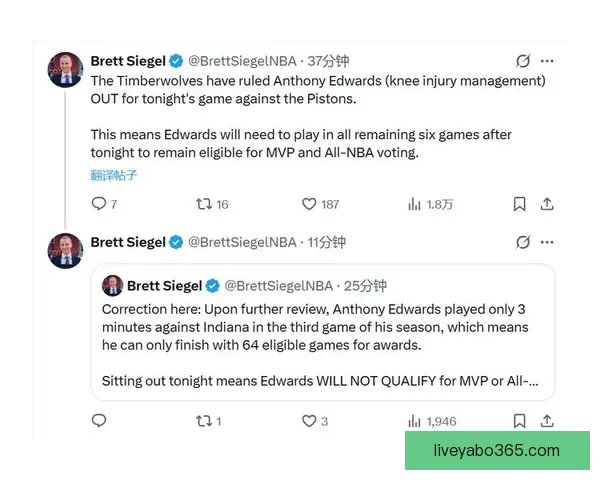 森林狼爱德华兹膝伤诊断更新复出时间保持不变缺席对阵开拓者比赛